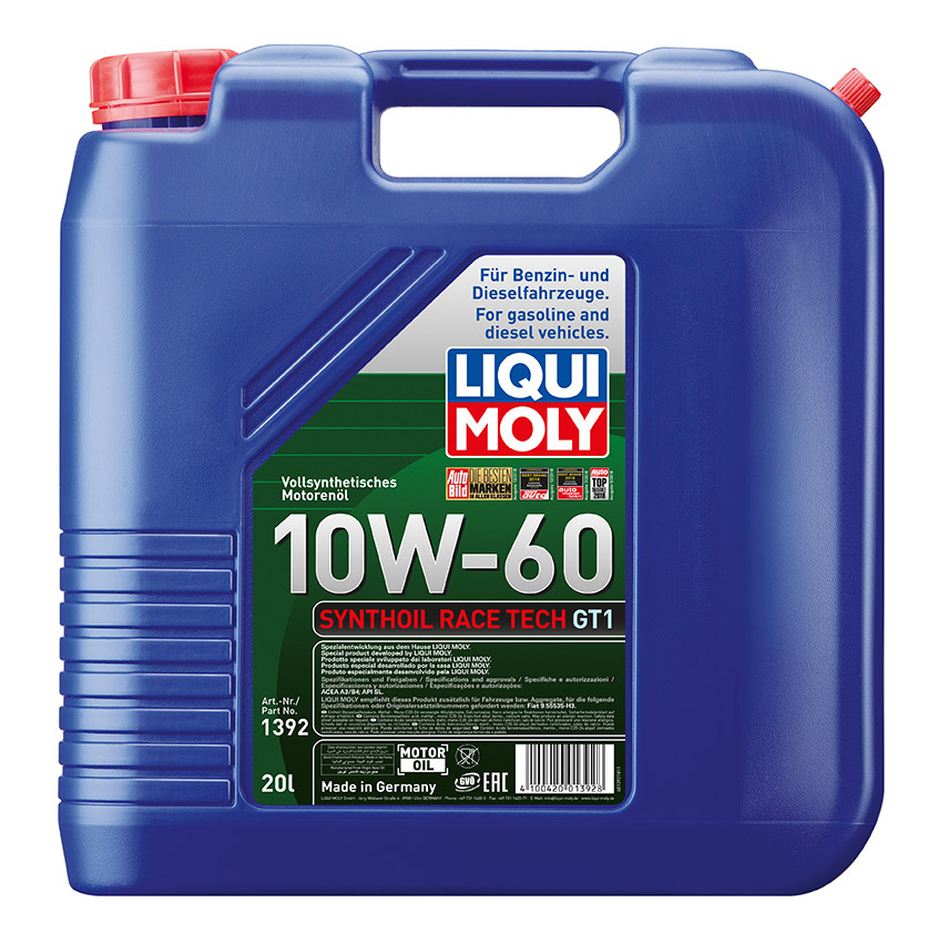 Motorový olej synthoil race tech gt1 10w-60 LIQUI MOLY 1392