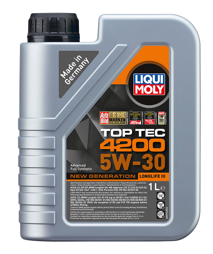Motorový olej top tec 4200 5w-30 new generation